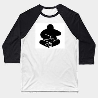 Dice Rolling Meeple Baseball T-Shirt